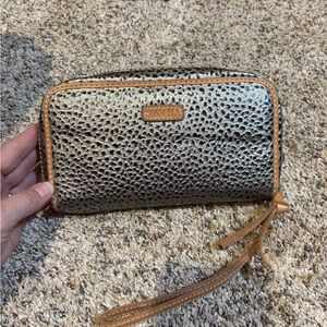 Consuela Silver and Tan Women's Wallet